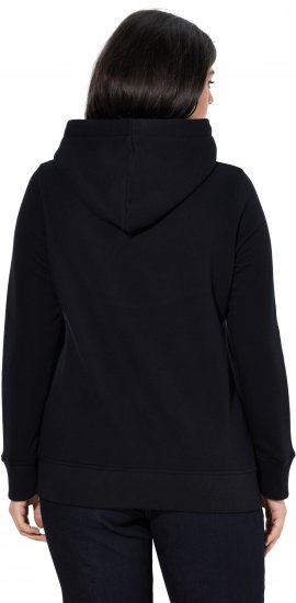 Ulla Popken Relaxed Fit Long Sleeve Hoodie Black - Hoodies & Sweatshirts - 