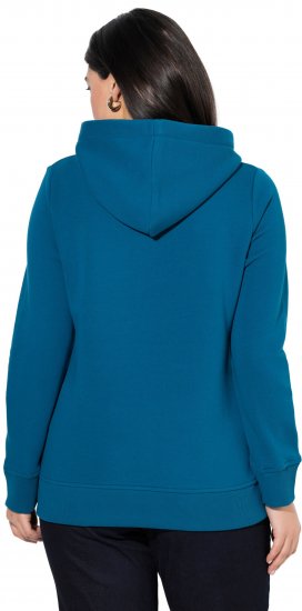Ulla Popken Relaxed Fit Long Sleeve Hoodie Cerulean - Hoodies & Sweatshirts - 