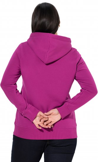Ulla Popken Relaxed Fit Long Sleeve Hoodie Berry - Hoodies & Sweatshirts - 
