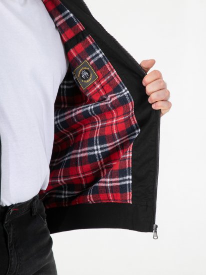 D555 Kent Elastic Rib Hem & Cuffs Harrington Jacket Black - Herren jacken - Herren Jacken in großen Größen