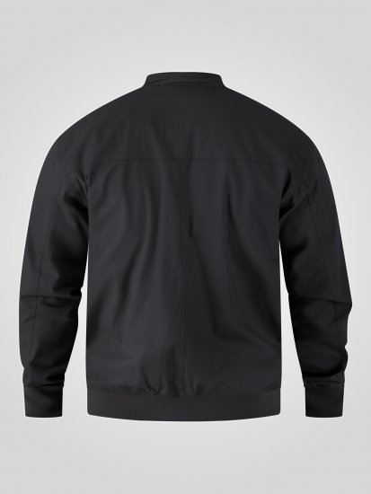 D555 Kent Elastic Rib Hem & Cuffs Harrington Jacket Black - Herren jacken - Herren Jacken in großen Größen