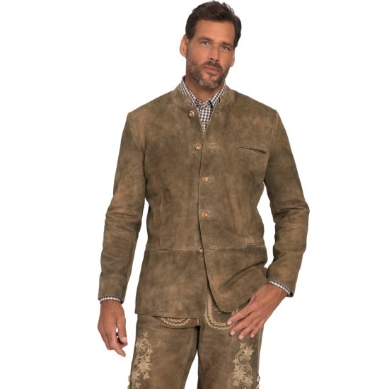 JP1880 Traditional Jacket Janker Goat Suede Brown - Festmode - Festliche Mode – Stilvoll und bequem feiern