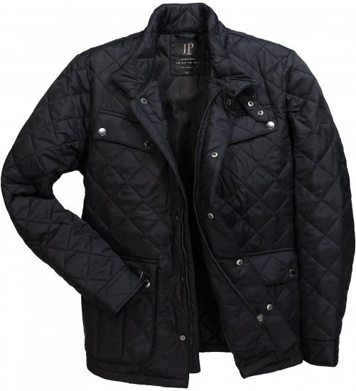 JP1880 Quilted with Multiple Pockets Jacket Black - Herren jacken - Herren Jacken in großen Größen