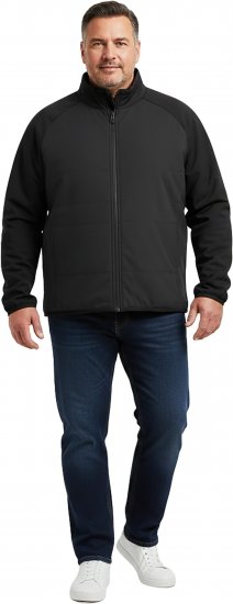 Dobsom Hybrid Jacke Schwarz - Sportbekleidung & outdoor - Sportbekleidung in große größen für herren