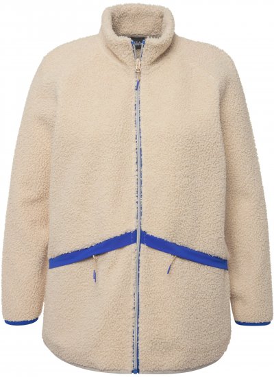 Ulla Popken Teddy Fleece Jacket Vanilla - Jacken - 