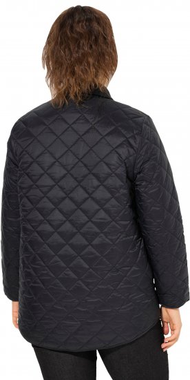Ulla Popken Quilted Water Repellent Shirt Jacket Black - Jacken - 