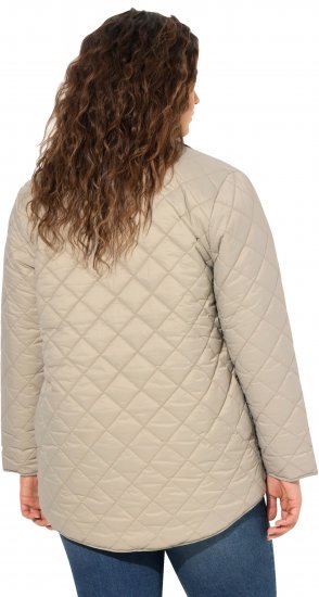 Ulla Popken Quilted Water Repellent Shirt Jacket Medium Grey - Jacken - 