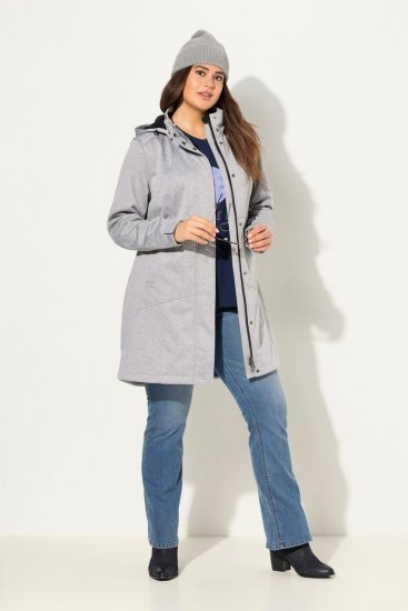 Ulla Popken HYPRAR Melange Softshell Jacket Grey Melange - Jacken - Große Jacken für Damen