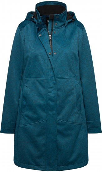 Ulla Popken HYPRAR Melange Softshell Jacket Grey Blue - Jacken - 