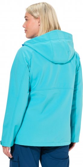 Ulla Popken Softshell Contrast Color Jacket Turquoise - Jacken - 