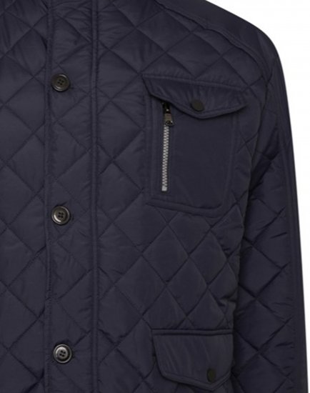 Kam Jeans KV139 Heritage Quilted Parka Jacket Navy - Herren jacken - Herren Jacken in großen Größen