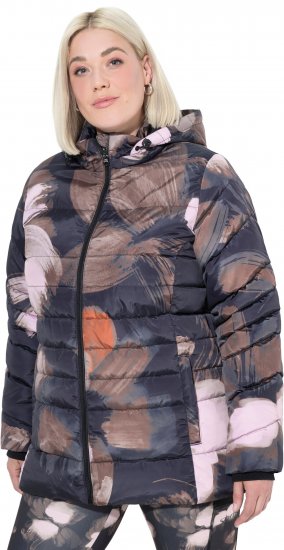 Ulla Popken HYPRAR Water-Repellent Allover Print Jacket Black - Jacken - 