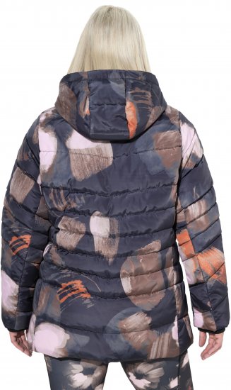 Ulla Popken HYPRAR Water-Repellent Allover Print Jacket Black - Jacken - 