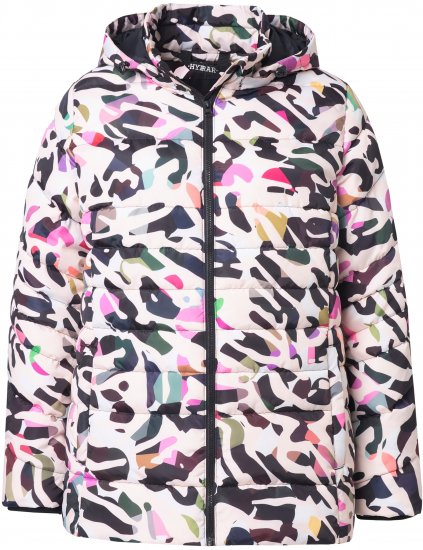 Ulla Popken HYPRAR Water-Repellent Allover Print Jacket Pale Beige - Jacken - 