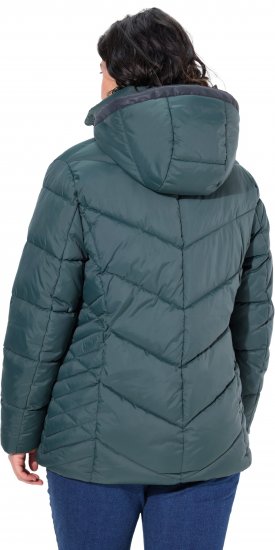 Ulla Popken HYPRAR Reflective Detail Quilted Jacket Dark Green - Jacken - 