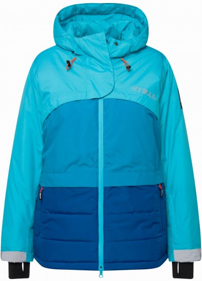 Ulla Popken HYPRAR Colorblock Fully Lined Ski Jacket Bright Turquoise - Jacken - 