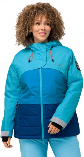 Ulla Popken HYPRAR Colorblock Fully Lined Ski Jacket Bright Turquoise - Jacken - 