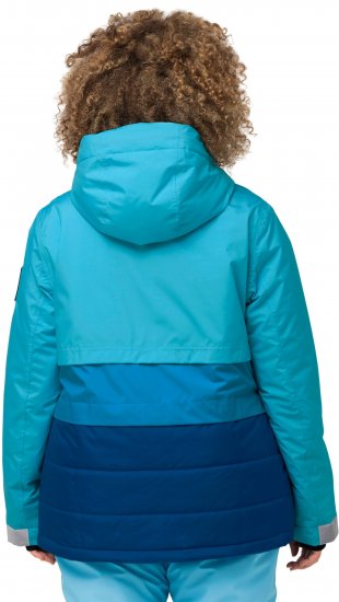 Ulla Popken HYPRAR Colorblock Fully Lined Ski Jacket Bright Turquoise - Jacken - 