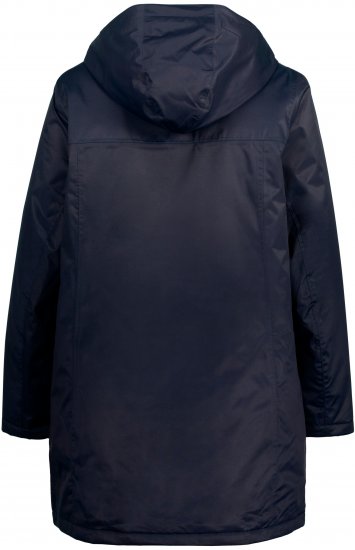 Ulla Popken HYPRAR Triple Function Contrast Trim Quilted Lining Jacket Navy - Jacken - 