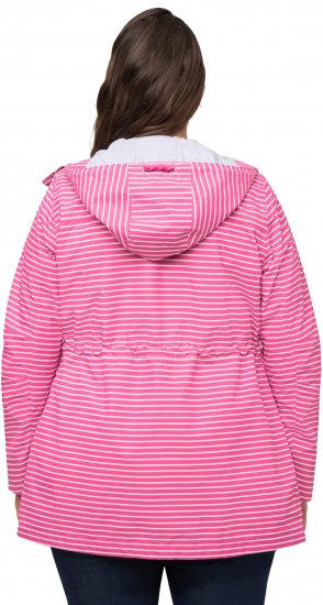 Ulla Popken HYPRAR Striped Triple Function Jacket Fuchsia Pink - Jacken - 
