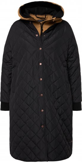 Ulla Popken 2-in-1 Quilted Fleece Lined Coat Black - Jacken - 
