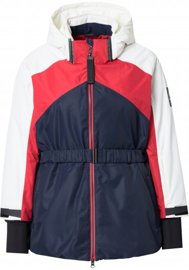 Ulla Popken Performance Peplum Ski Jacket Navy - Jacken - 