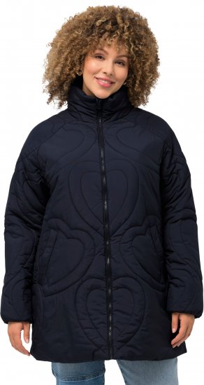 Ulla Popken HYPRAR Heart Quilted Jacket Navy - Jacken - 