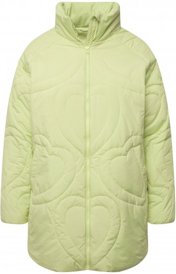Ulla Popken HYPRAR Heart Quilted Jacket Light Sage - Jacken - 