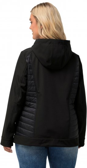 Ulla Popken Hyprar Quilt Mix Jacket Black - Jacken - 