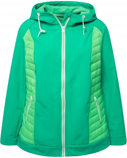 Ulla Popken Hyprar Quilt Mix Jacket Green Spring - Jacken - 