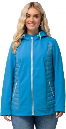 Ulla Popken Hyprar Quilt Mix Jacket Aqua - Jacken - 