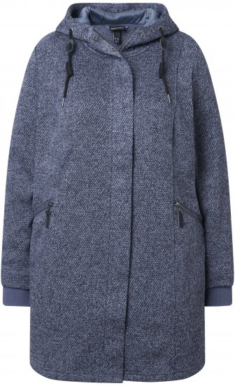Ulla Popken Knit Fleece-Lined Jacket Navy - Jacken - 
