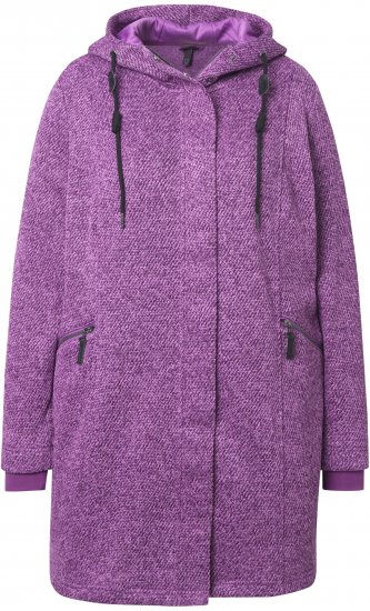 Ulla Popken Knit Fleece-Lined Jacket Purple - Jacken - 