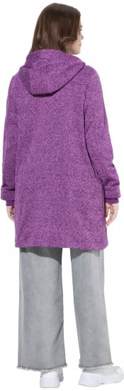 Ulla Popken Knit Fleece-Lined Jacket Purple - Jacken - 