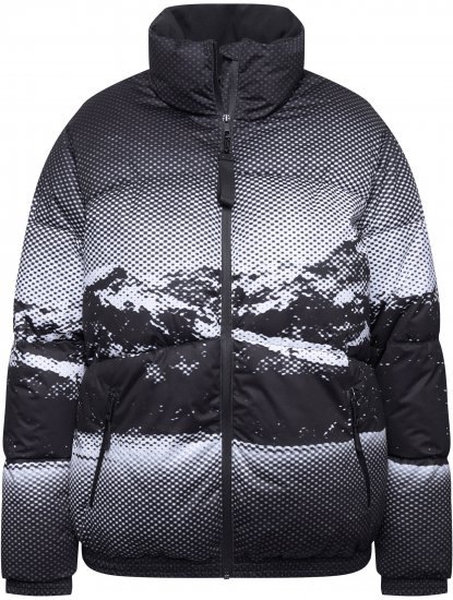 Ulla Popken HYPRAR Mountain Scene Performance Puffer Jacket Black - Jacken - 