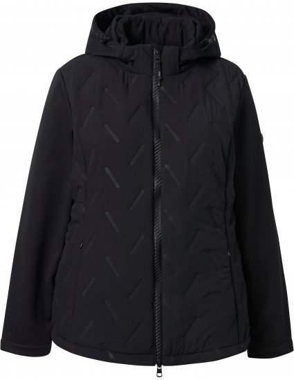Ulla Popken Triple Function Laser Quilted Softshell Jacket Black - Jacken - 