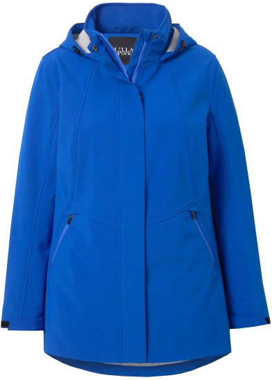Ulla Popken HYPRAR Triple Function Longline Softshell Jacket Peacock Blue - Jacken - 
