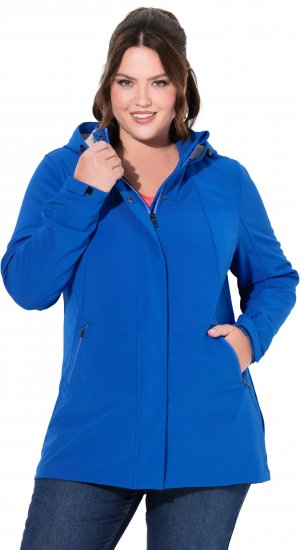 Ulla Popken HYPRAR Triple Function Longline Softshell Jacket Peacock Blue - Jacken - 