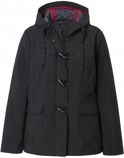 Ulla Popken HYPRAR Toggle Button Microfleece Lined Jacket Black - Jacken - 