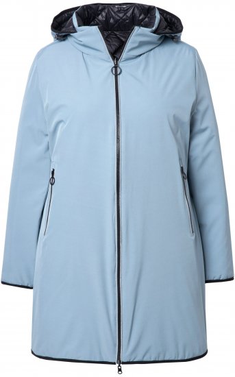 Ulla Popken HYPRAR Reversible Quilted Jacket Grey Blue - Jacken - 