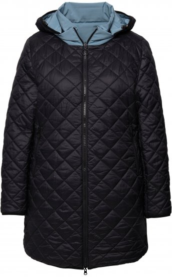 Ulla Popken HYPRAR Reversible Quilted Jacket Grey Blue - Jacken - 