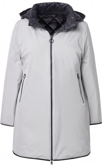 Ulla Popken HYPRAR Reversible Quilted Jacket Medium Grey - Jacken - 