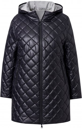 Ulla Popken HYPRAR Reversible Quilted Jacket Medium Grey - Jacken - 