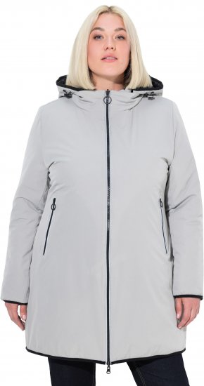 Ulla Popken HYPRAR Reversible Quilted Jacket Medium Grey - Jacken - 