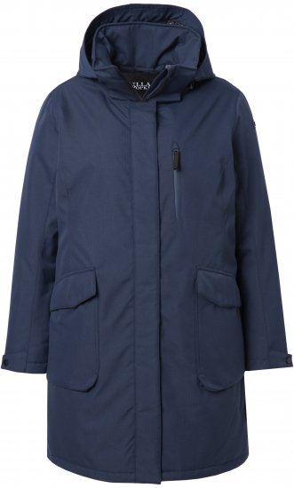 Ulla Popken HYPRAR Drawstring Waist Parka Navy - Jacken - 