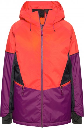 Ulla Popken HYPRAR Performance Colorblock Ski Jacket Coral - Jacken - 