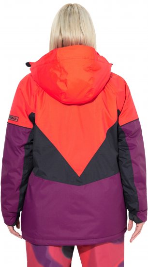 Ulla Popken HYPRAR Performance Colorblock Ski Jacket Coral - Jacken - 