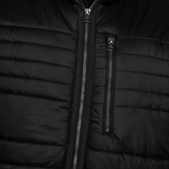 Kam Jeans KV142 Smart Lightweight Puffer Jacket Black - Herren jacken - Herren Jacken in großen Größen
