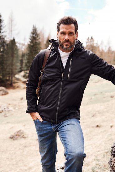 JP1880 Jacket Fleece Lined Softshell Black - Herren jacken - Herren Jacken in großen Größen