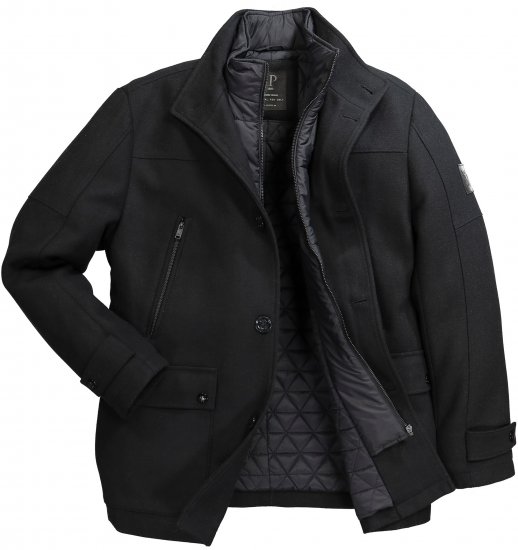 JP1880 Jacket Water-repellent Warm Black - Herren jacken - Herren Jacken in großen Größen